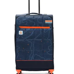 Uppercase Topo Blue Printed Soft Medium Luggage Trolley - 82 Ltr image 1