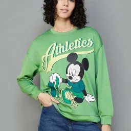 Ginger by Lifestyle Sage Green Printed Sweatshirt image 1