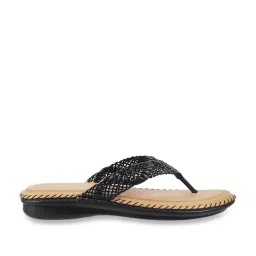 Walkway Women's Black Thong Sandals image 1