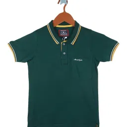 Monte Carlo Kids Green Solid Polo T-Shirt image 1