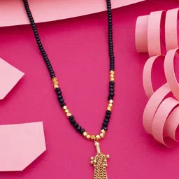 Ramdev Art Fashion Jwellery 22K Gold Plated Artificial Stones and Beads Mangalsutra image 2