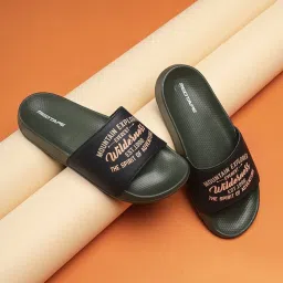 Red Tape Men's Olive Slides image 1