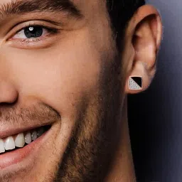 Candere by Kalyan Jewellers 18k Gold Diamond Single Ear Stud Earring for Men image 1