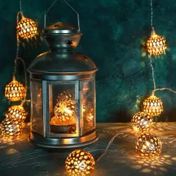Xergy Moroccan Ball LED String Fairy Lights Outdoor & Indoor for Home Decoration Light (Warm White) image 1