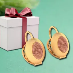P.C. Chandra Jewellers 18KT Yellow Gold Earrings With Delicate Work And Touch of Rose Gold-picture-35