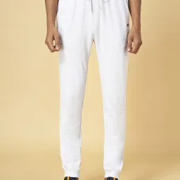 Ajile by Pantaloons Grey Melange Cotton Slim Fit Joggers image 1