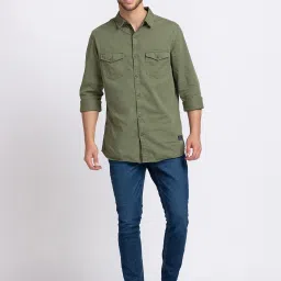 Spykar Blue Slim Fit Lightly Washed Jeans image 5