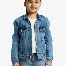 Ed-a-Mamma Blue Denim Regular Washed Jacket-picture-45