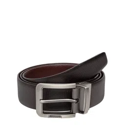 Teakwood Leathers Black & Brown Solid Leather Reversible Belt image 1