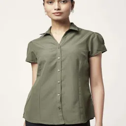 Annabelle by Pantaloons Green Regular Fit Shirt image 1