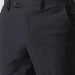 Van Heusen Men Textured Regular Fit Mid-Rise Formal Trousers image 2