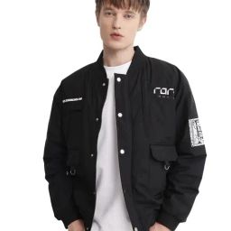 Rare Rabbit Black Regular Fit Patchwork Jacket-picture-6