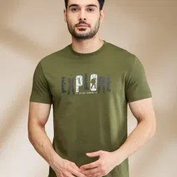 Being Human Dark Green Regular Fit Printed T-Shirt-picture-12