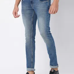 Spykar Dark Blue Slim Fit Low Rise Jeans image 3