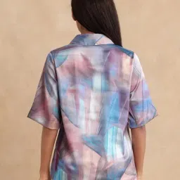 RAREISM Multi Satin Printed Short Sleeves Shirt image 2