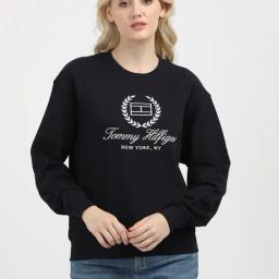 TOMMY HILFIGER Navy Cotton Graphic Print Sweatshirt-picture-27
