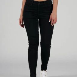 American Eagle Outfitters Black Cotton Mid Rise Jeans-picture-27