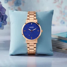 Lavie Women Brass Embellished Dial & Straps Analogue Watch LV-704-BL-picture-18