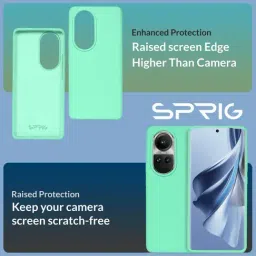 Sprig Liquid Silicone Back Cover for Oppo Reno10 Pro 5G (Green) image 2