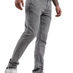 WROGN Men Slim Fit Mildly Distressed Heavy Fade Jeans-picture-56
