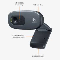 Logitech C270 HD Webcam Black image 4