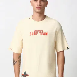 Bewakoof Air 1.0 Official Disney Merchandise Yellow Oversized Graphic T-Shirt-picture-23