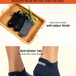 DAMENSCH Unisex Pack Of 3 Aloe-Soft Below Ankle Socks image 2