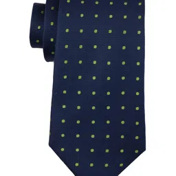 The Tie Hub Men Blue & Green Printed Broad Tie-picture-8