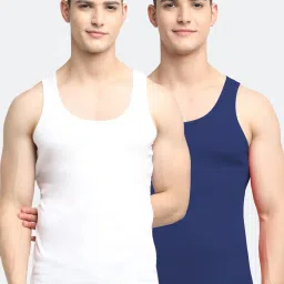 Friskers Multi Cotton Slim Fit Vest - Pack of 2 image 1