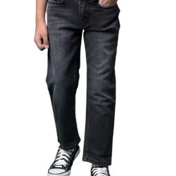Crimsoune Club Boys Grey Straight Fit Jeans-image-102