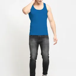 Friskers Multi Cotton Slim Fit Vest - Pack of 2 image 4