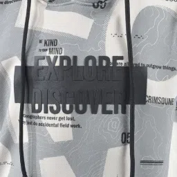 Crimsoune Club Boys Grey Self Design Sweatshirt image 4