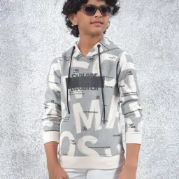 Crimsoune Club Boys Grey Self Design Sweatshirt image 3