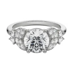 Emori 18k White Gold & Diamond Camy Engagement Ring-picture-37