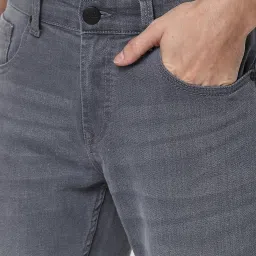 Spykar Light Grey Slim Fit Low Rise Jeans image 4