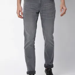 Spykar Light Grey Slim Fit Low Rise Jeans image 1