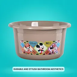 Aura Blue & Cream-Coloured 3 piece Abstract Plastic Bath Accessories Set image 2