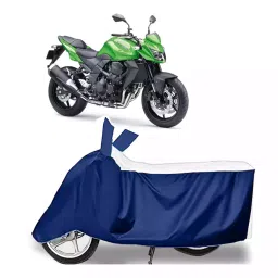 Auto Pearl Bike Cover for Kawasaki Z750 (White & Blue)-picture-16