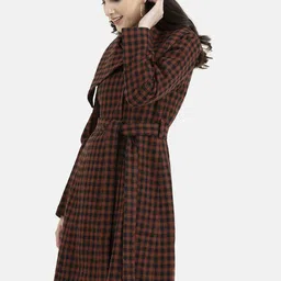 Owncraft Checked Double Breasted Wool Trench Coat image 5