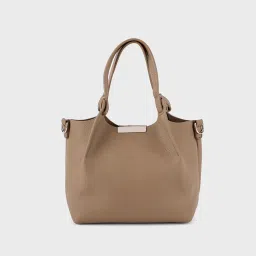 Twenty Dresses by Nykaa Fashion Beige Textured Solid Double Handle Sling Bag (Set of 2) image 4