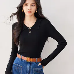 JC Collection Women Striped Pullover-picture-0
