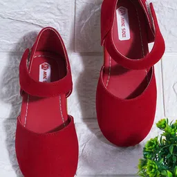 Mine Sole Solid Velcro Closure Sandals - Red-picture-13