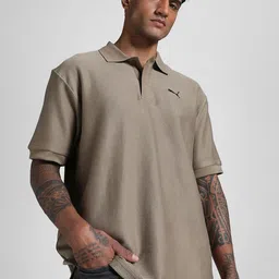 Puma Men Cotton Premium Relaxed Fit Jacquard Self Design Polo T-Shirt-picture-37