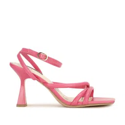 Bata Women's Pink Ankle Strap Stilettos image 1