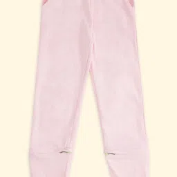 Pantaloons Junior Pink Cotton Regular Fit Trackpants image 1