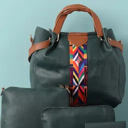 HauteSauce Green Medium Handheld Handbag Combo Set image 1