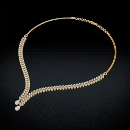 Joyalukkas 18k (750) Purity Yellow Gold Shimmering Diamond Cluster Necklace image 5