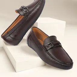 Fausto Men's Brown Formal Loafers image 1