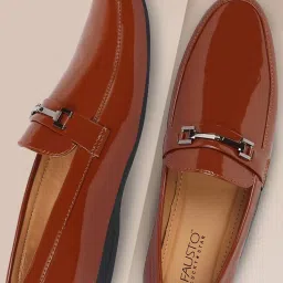 Fausto Men's Tan Formal Loafers image 1