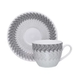 Clay Craft Multicolor Fine Ceramic Cup & Saucer Set of 12- 210 ml image 2
